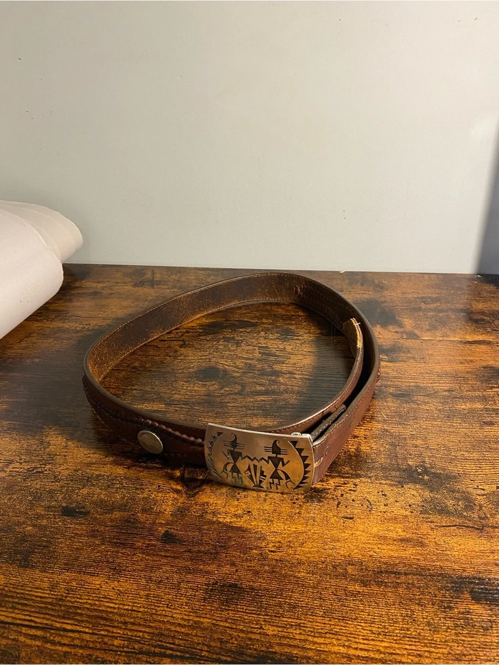 Tony Lama Belt with Buffalo Nickels and Sterling Silver Belt Buckle